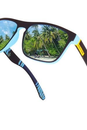 Dervin UV Protected Retro Square Light Weight Matt Finish Polarized Sunglasses for Men